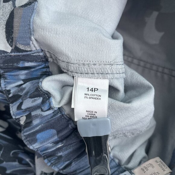 Logo by Lori Goldstein Petite Ink Camo Twill Utility Denim Jacket Pants Set 14P* - Picture 6 of 16